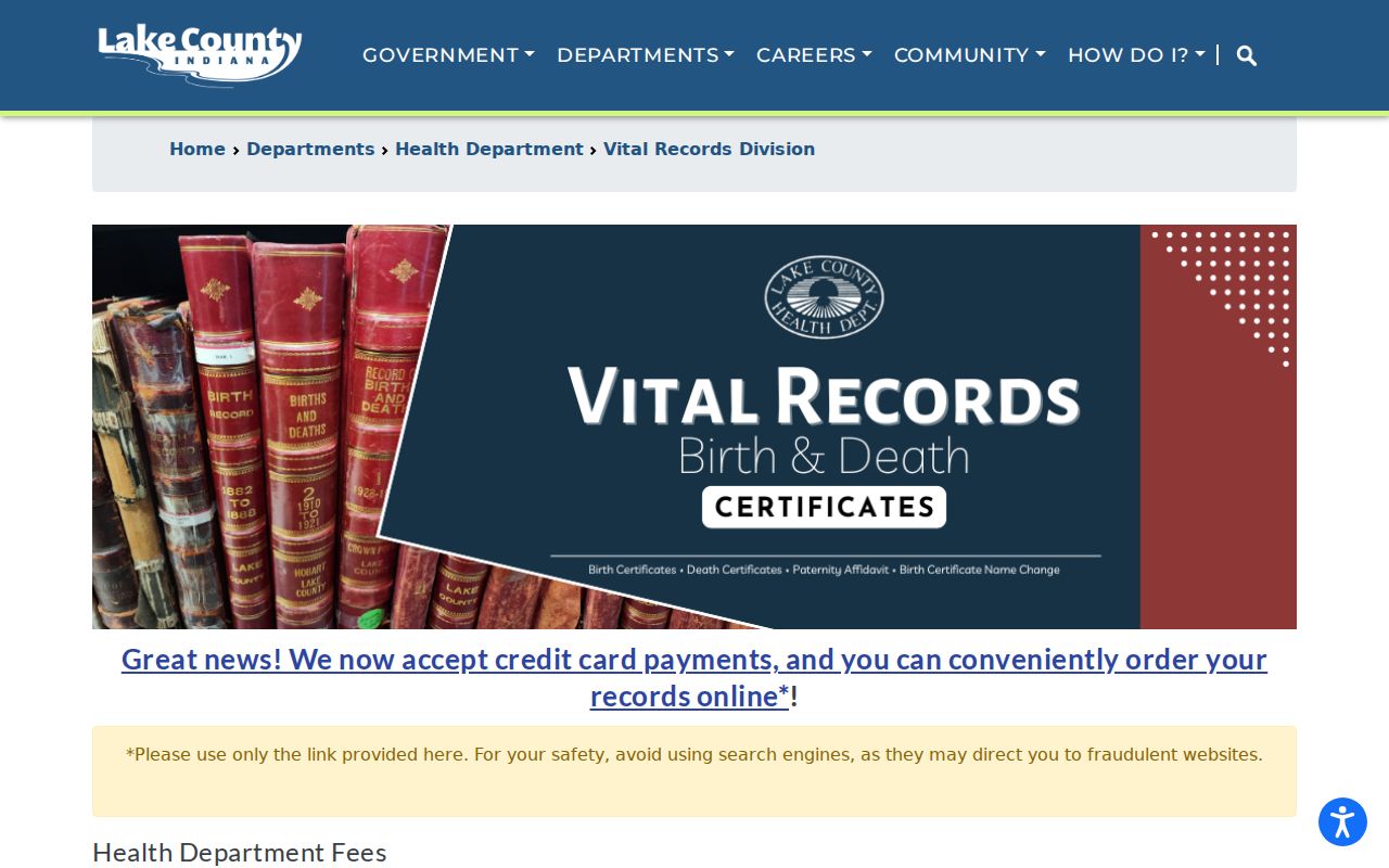 Highland resident lookup through Lake County vital records